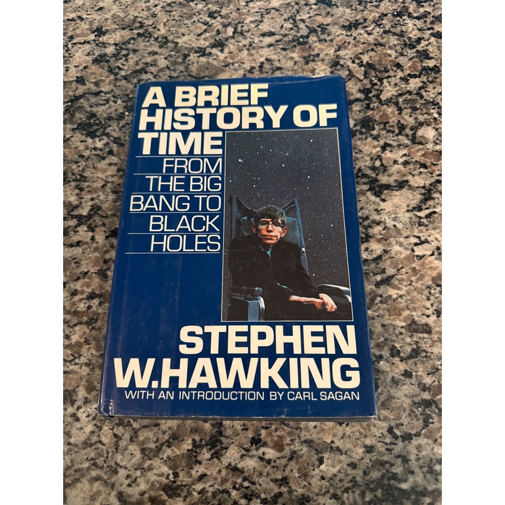 A Brief History of Time Stephen Hawking Hardcover 1988 Bantam Books Carl Sagan